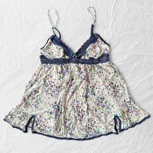 Victoria's Secret floral lace cami babydoll top Y2K coquette